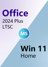 Official MS Win 11 Home OEM + MS Office2024 Professional PLus LTSC CD Key Pack
