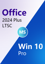 Official MS Win 10 Pro OEM + MS Office2024 Professional PLus LTSC CD Key Pack