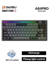 urcdkey.com, Dareu A84 Pro Mechanical Gaming Keyboard-Black Gold